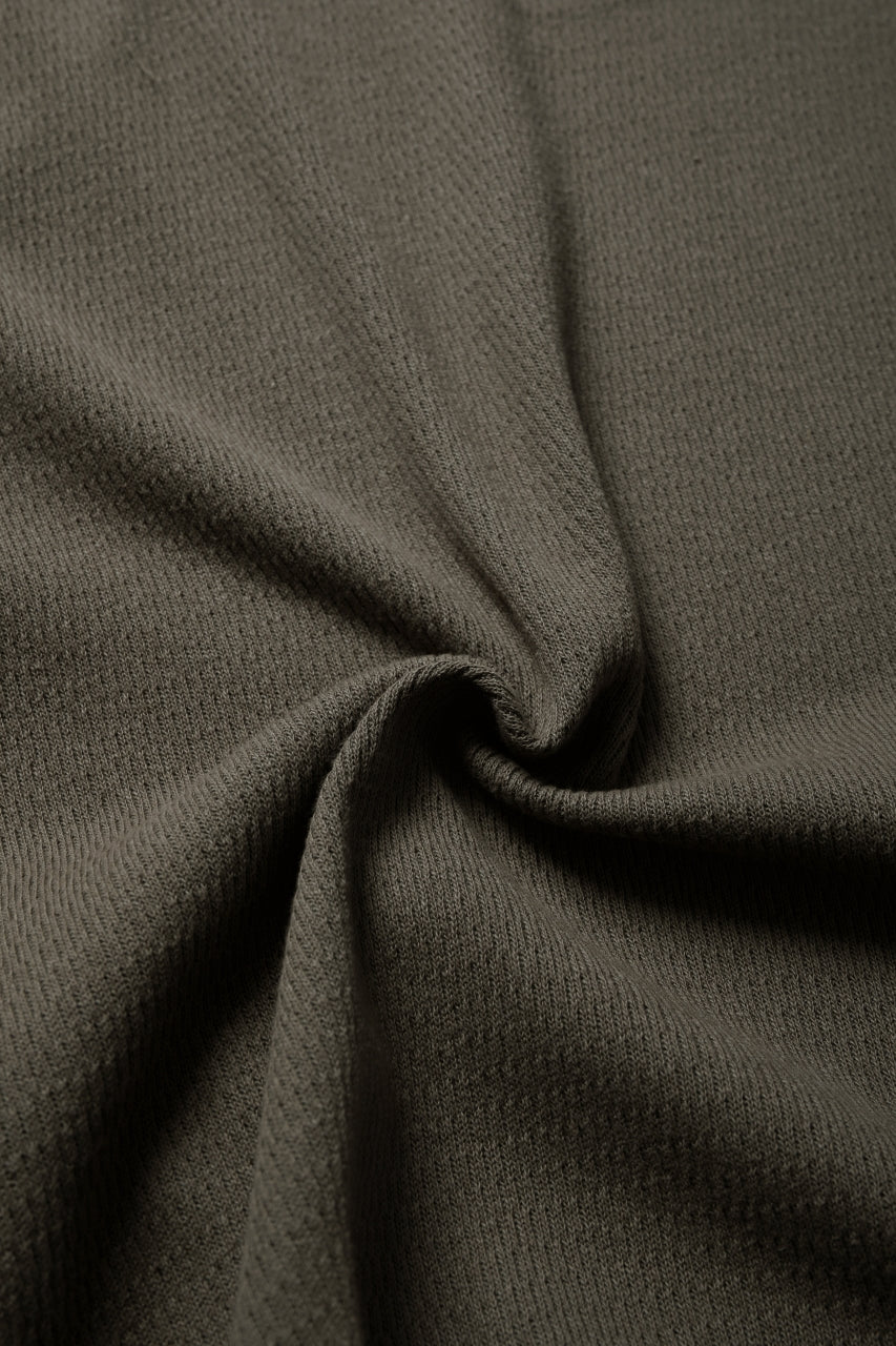 画像をギャラリービューアに読み込む, A.F ARTEFACT OVER SIZE FIT S/S TOP / HONEY COMB WAFFLE KNIT JERSEY (KHAKI)