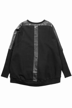 Load image into Gallery viewer, 【SAMPLE SALE】A.F ARTEFACT SHEEPSKIN COMBI SWEATER TOPS (BLACK)