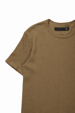 画像をギャラリービューアに読み込む, A.F ARTEFACT REGULAR FIT S/S TOP / WAFFLE KNIT JERSEY (RAW UMBER)