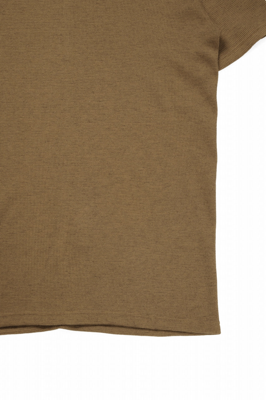 画像をギャラリービューアに読み込む, A.F ARTEFACT REGULAR FIT S/S TOP / WAFFLE KNIT JERSEY (RAW UMBER)