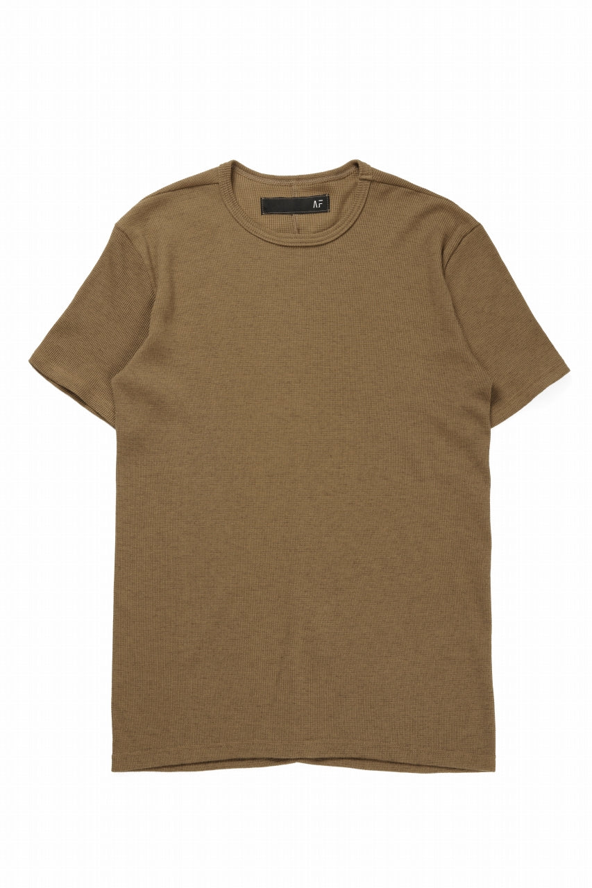 【国内買付】A.F ARTEFACT REGULAR FIT ワッフル ニット Tシャツ A.F ARTEFACT REGULAR FIT S/S TOP / WAFFLE KNIT JERSEY (RAW