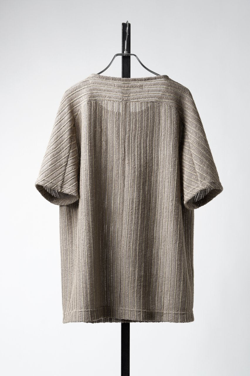 Load image into Gallery viewer, OPPOSE DUALITY exclusive HALF SLEEVE T-SHIRTS WAVE / RUSSELL KNIT JERSEY (BEIGE)
