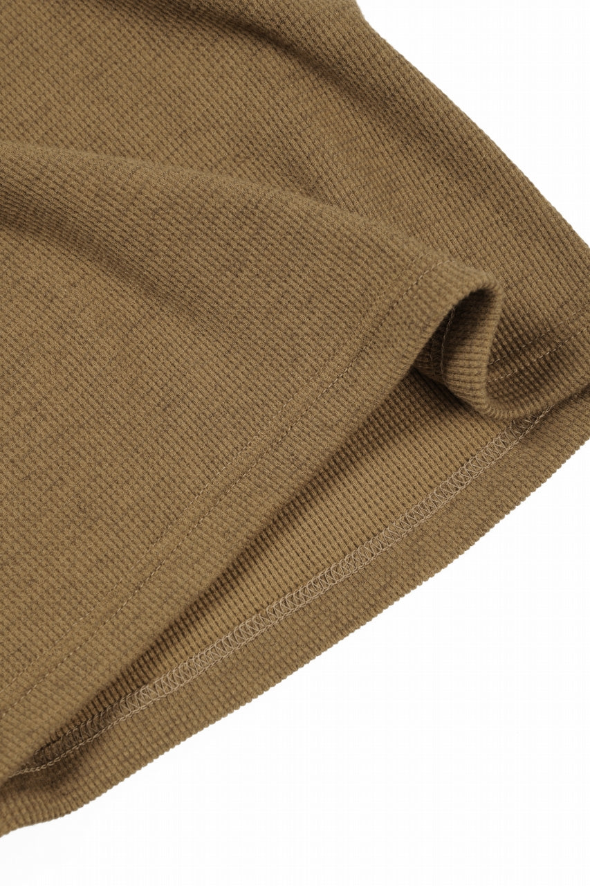 画像をギャラリービューアに読み込む, A.F ARTEFACT REGULAR FIT S/S TOP / WAFFLE KNIT JERSEY (RAW UMBER)