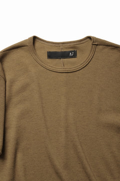 画像をギャラリービューアに読み込む, A.F ARTEFACT REGULAR FIT S/S TOP / WAFFLE KNIT JERSEY (RAW UMBER)