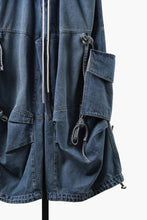 Load image into Gallery viewer, 【SAMPLE】A.F ARTEFACT KNOTTING DETAIL VOLUME PANTS / FADED DENIM (BLUE)