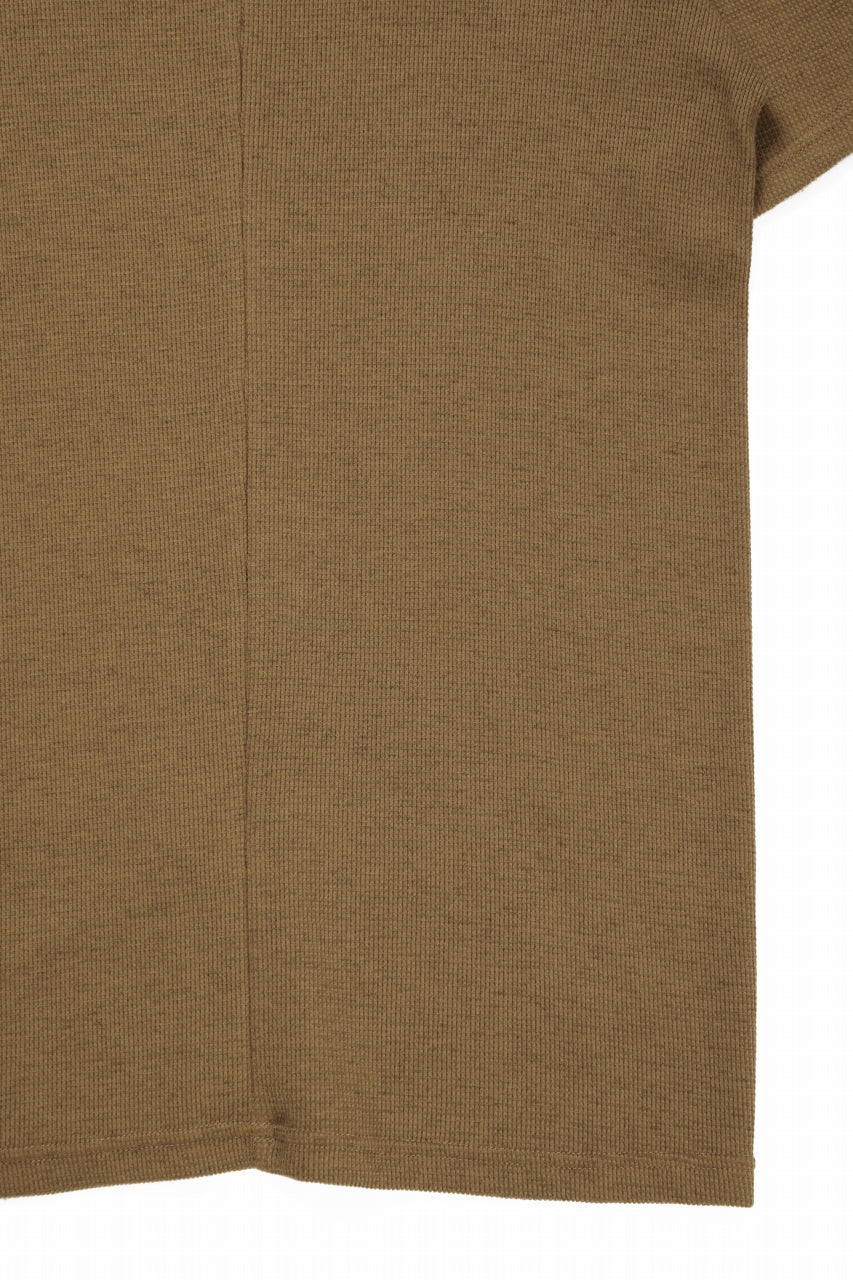 画像をギャラリービューアに読み込む, A.F ARTEFACT REGULAR FIT S/S TOP / WAFFLE KNIT JERSEY (RAW UMBER)