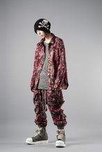 画像をギャラリービューアに読み込む, A.F ARTEFACT SNAPPED SHIRT / JACQUARD ABSTRACT PATTERN (RED)