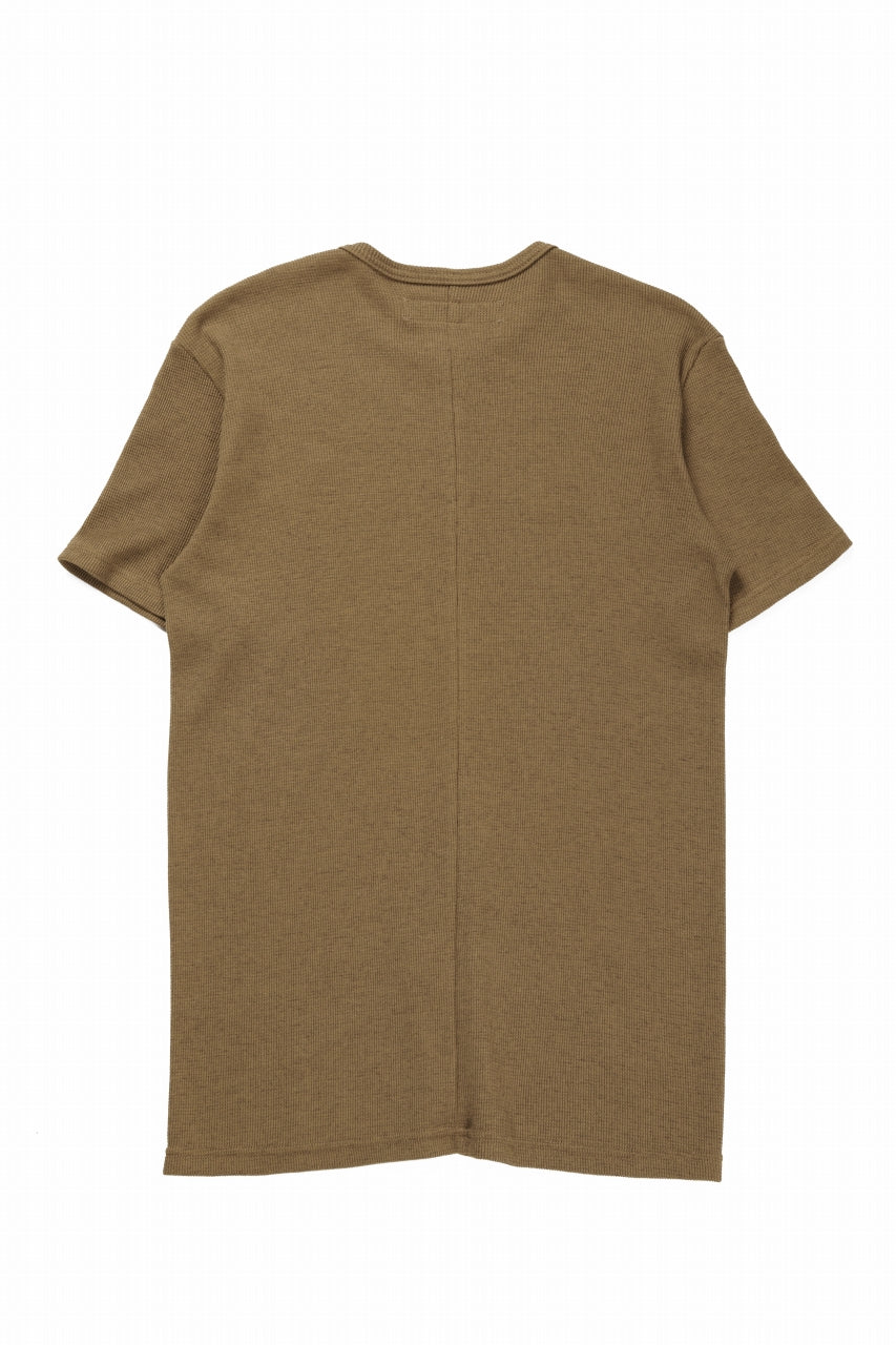 画像をギャラリービューアに読み込む, A.F ARTEFACT REGULAR FIT S/S TOP / WAFFLE KNIT JERSEY (RAW UMBER)