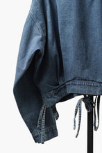 Load image into Gallery viewer, 【SAMPLE】A.F ARTEFACT KNOTTING DETAIL SHORT JACKET / FADED DENIM (BLUE)