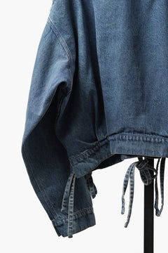 Load image into Gallery viewer, 【SAMPLE】A.F ARTEFACT KNOTTING DETAIL SHORT JACKET / FADED DENIM (BLUE)