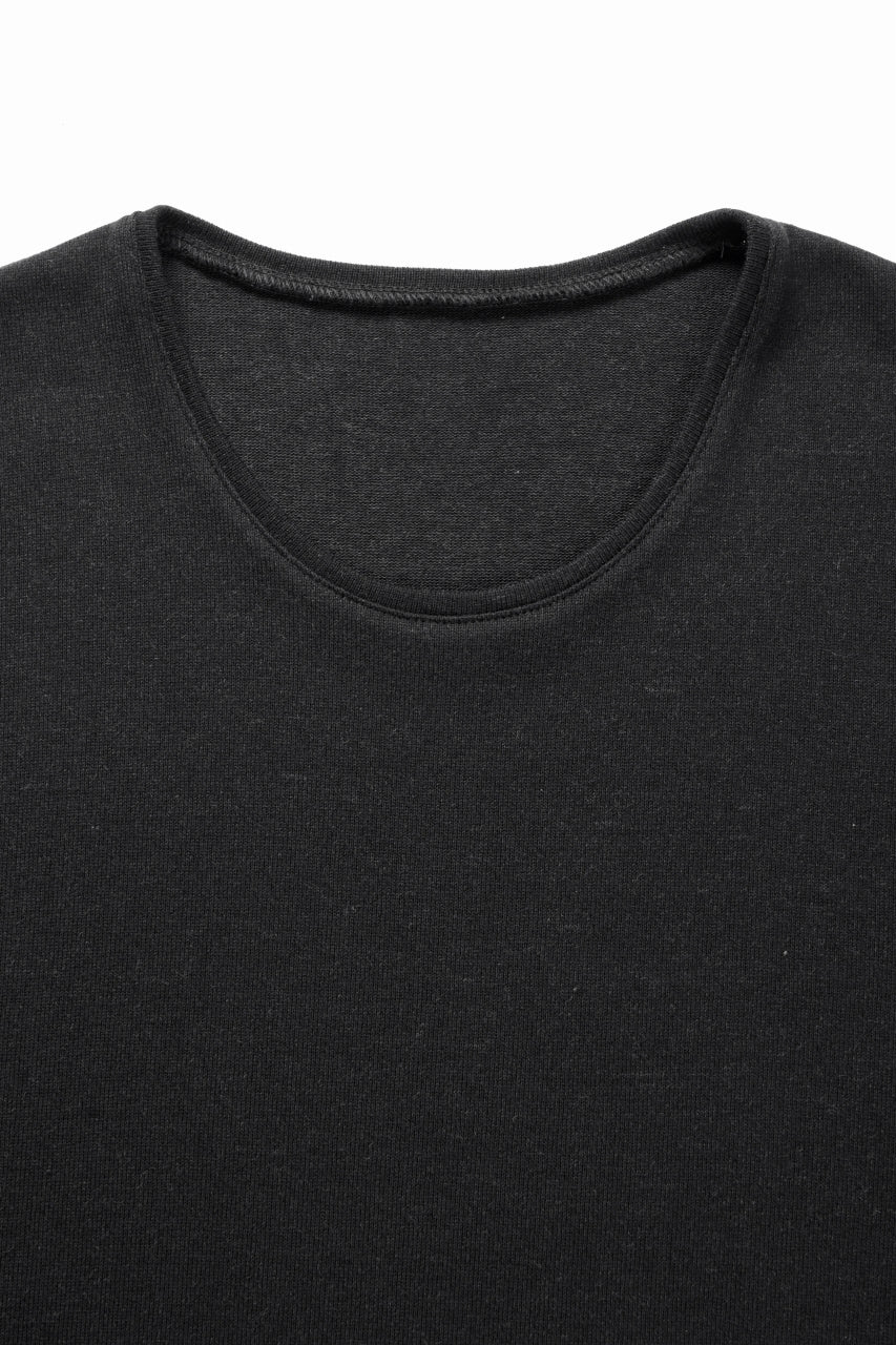 black crow x LOOM exclusive short sleeve tops / JP paper cotton jersey (BLACK)