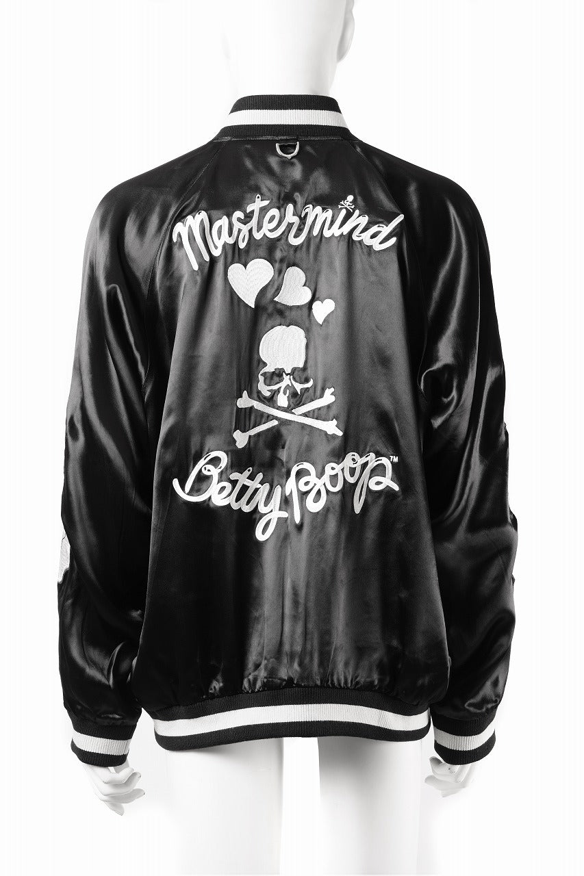 Load image into Gallery viewer, MASTERMIND WORLD x BETTY BOOP™︎ SOUVENIR JACKET (MONOCHROME)