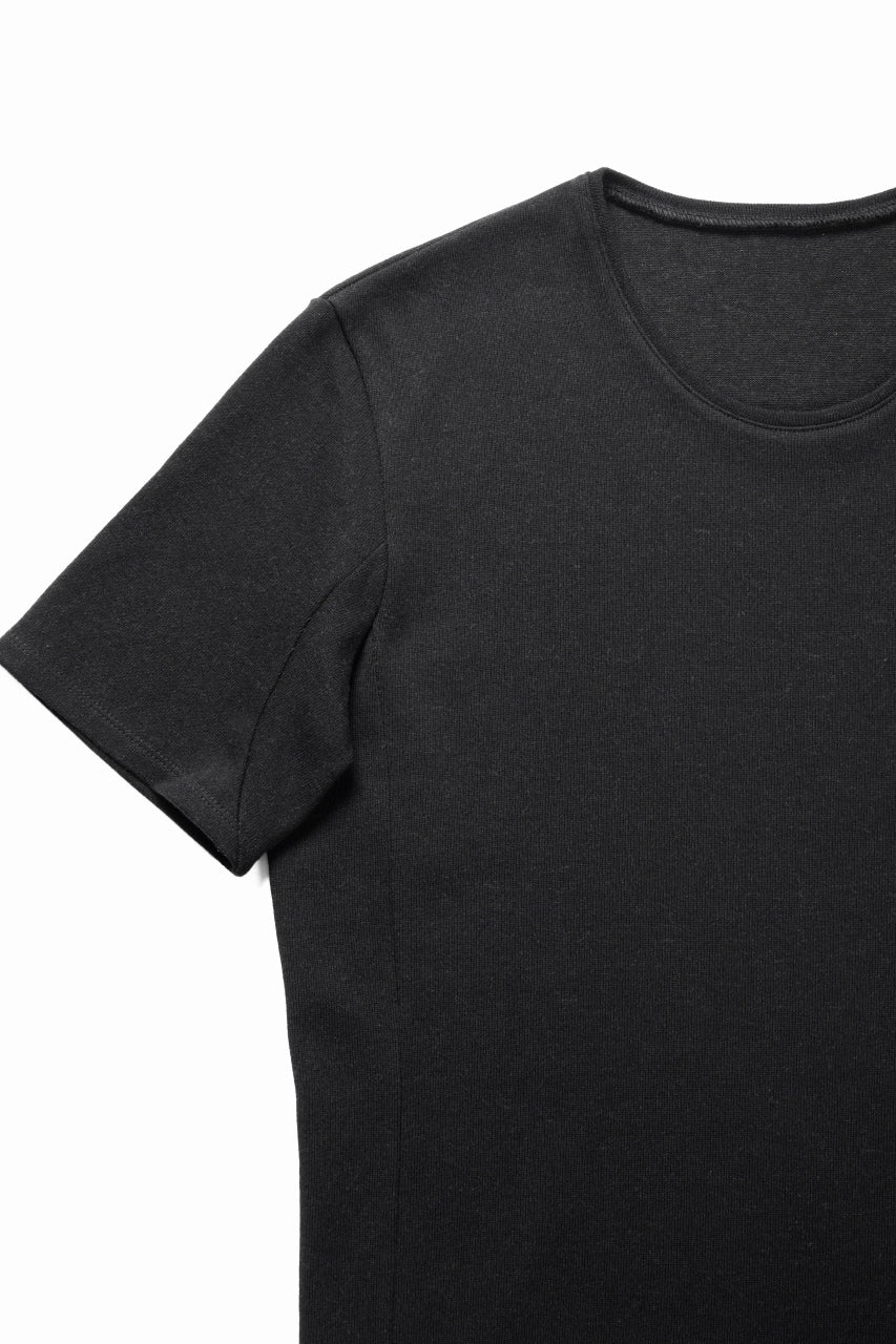 black crow x LOOM exclusive short sleeve tops / JP paper cotton jersey (BLACK)