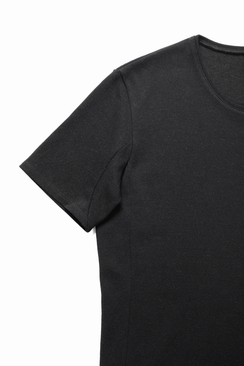 black crow x LOOM exclusive short sleeve tops / JP paper cotton jersey (BLACK)