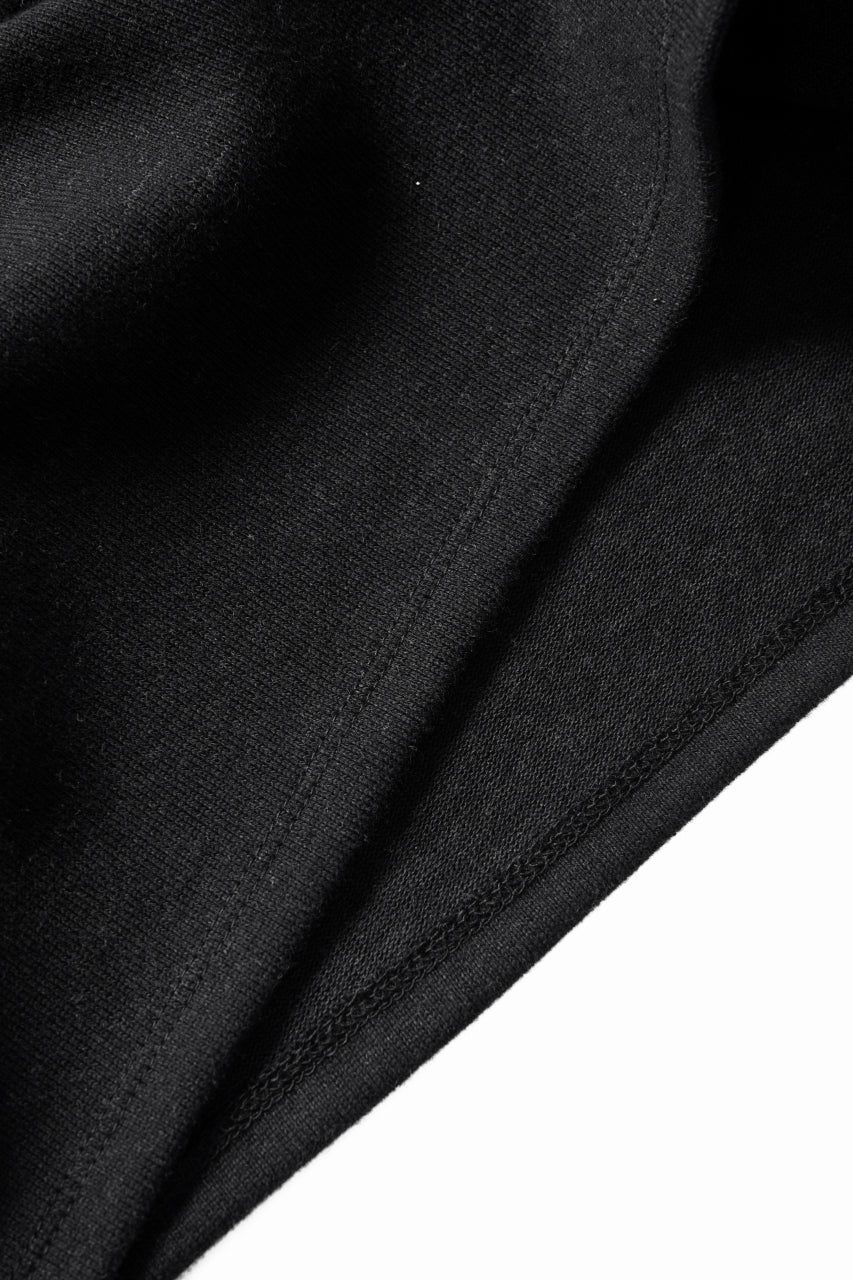 black crow x LOOM exclusive short sleeve tops / JP paper cotton jersey (BLACK)