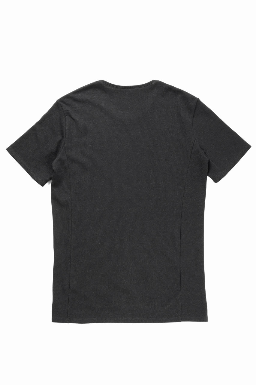 black crow x LOOM exclusive short sleeve tops / JP paper cotton jersey (BLACK)