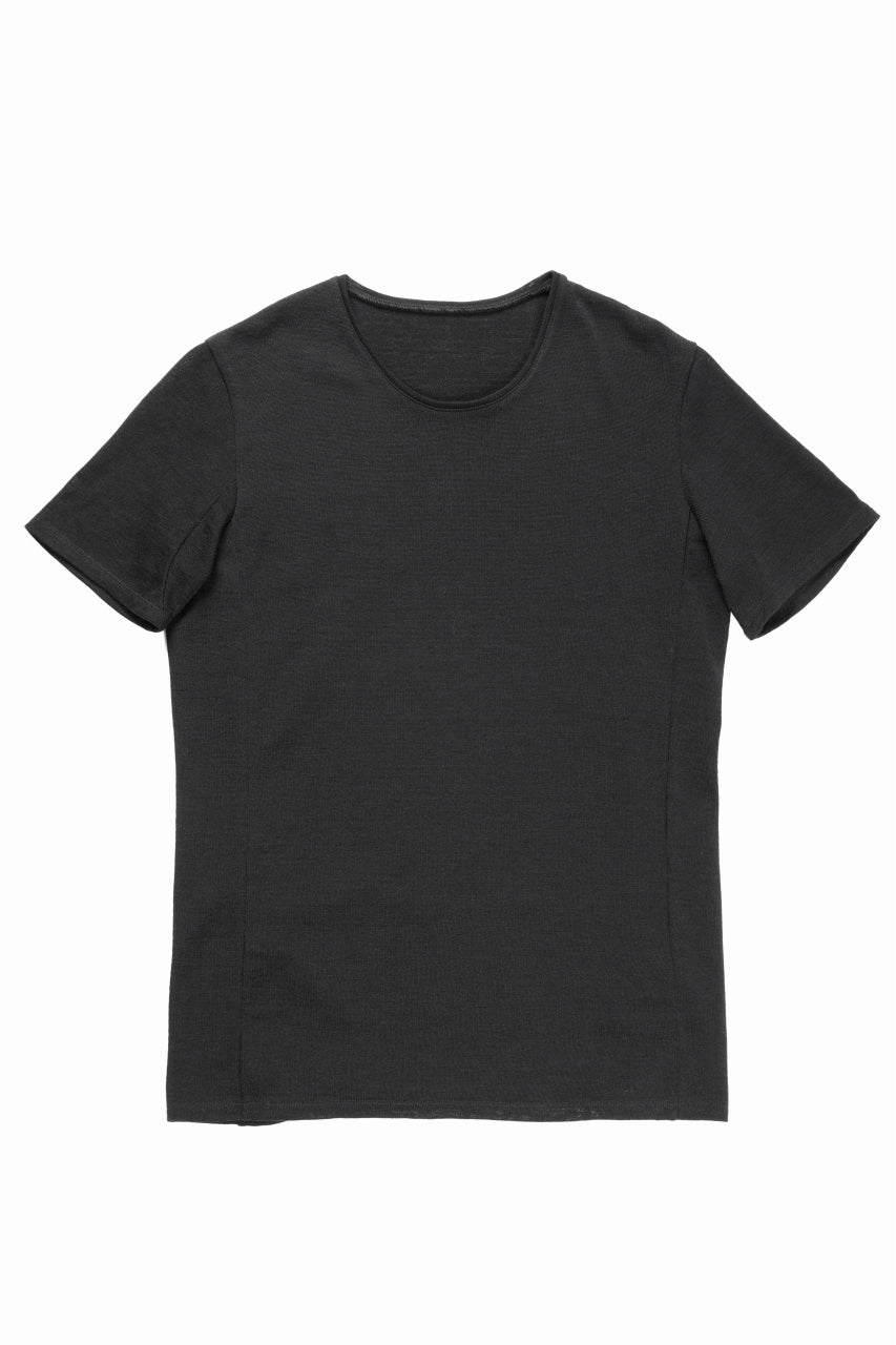 black crow x LOOM exclusive short sleeve tops / gima cotton jersey (BLACK)