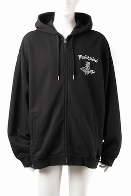 MASTERMIND WORLD x BETTY BOOP™︎ ZIP UP HOODIE / BOXY FIT (MONOCHROME)
