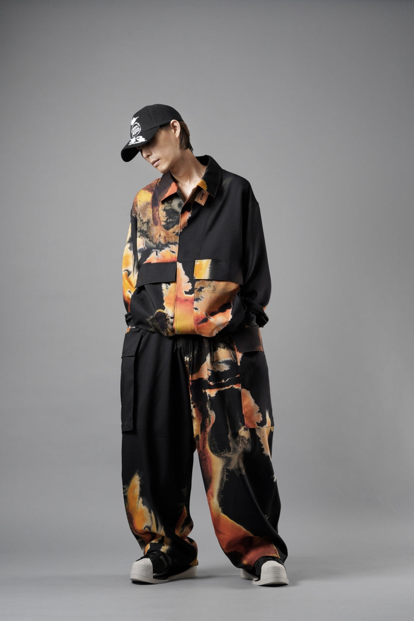 画像をギャラリービューアに読み込む, Y-3 Yohji Yamamoto AOP SPORT UNIFORM CARGO PANTS (BLACK + MULTI)