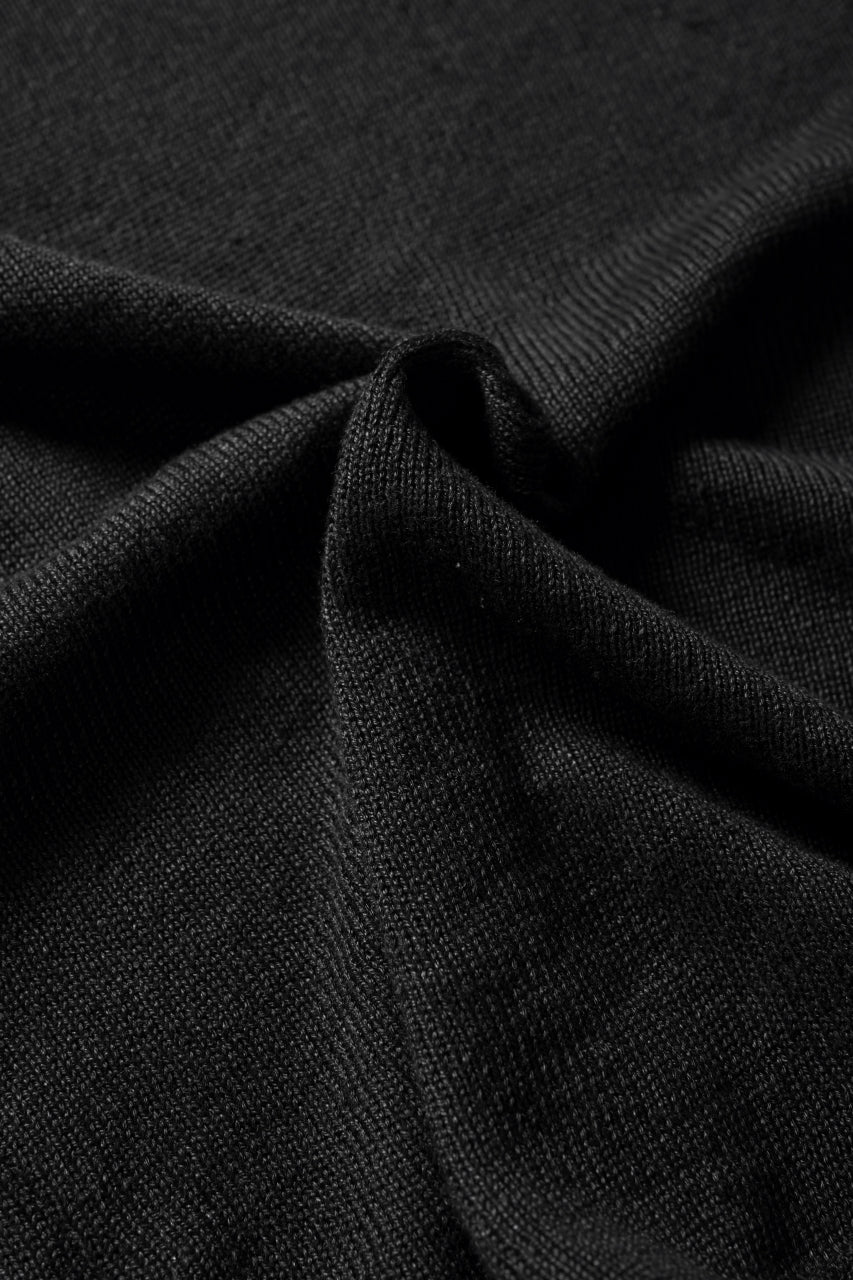 black crow x LOOM exclusive short sleeve tops / gima cotton jersey (BLACK)