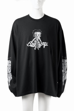 MASTERMIND WORLD x BETTY BOOP™︎ L/S TEE / BOXY FIT (MONOCHROME)