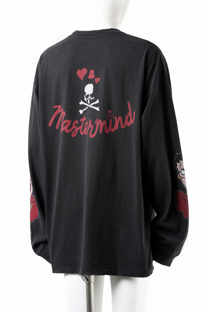 画像をギャラリービューアに読み込む, MASTERMIND WORLD x BETTY BOOP™︎ DAMAGED L/S TEE / BOXY FIT (MULTI COLOR)