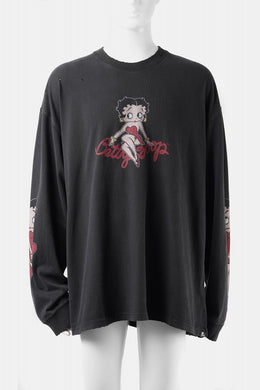 MASTERMIND WORLD x BETTY BOOP™︎ DAMAGED L/S TEE / BOXY FIT (MULTI COLOR)