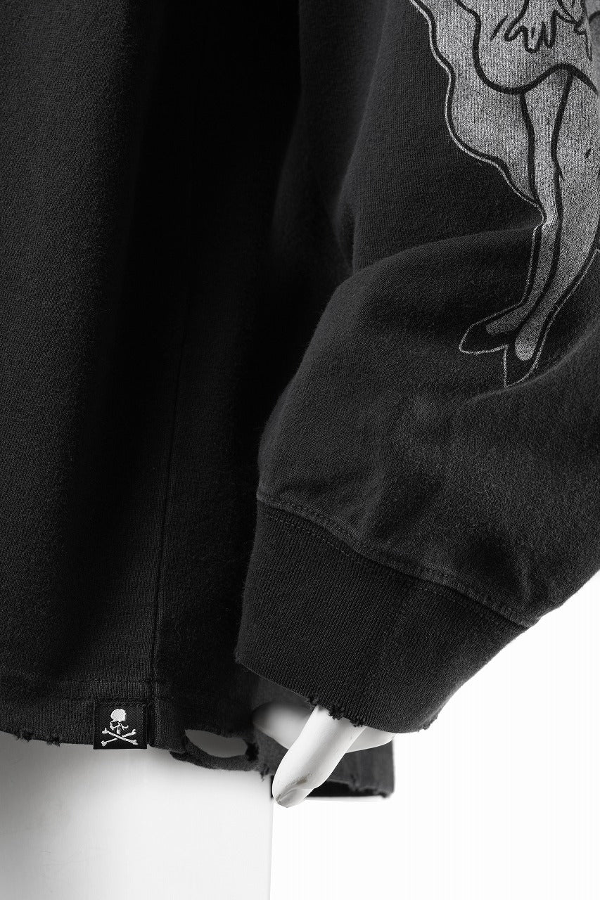 画像をギャラリービューアに読み込む, MASTERMIND WORLD x BETTY BOOP™︎ DAMAGED L/S TEE / BOXY FIT (MONOCHROME)