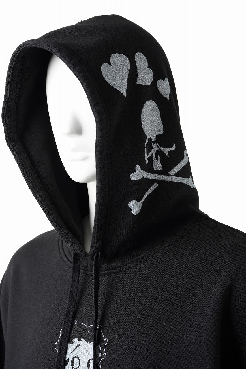 画像をギャラリービューアに読み込む, MASTERMIND WORLD x BETTY BOOP™︎ HOODIE / BOXY FIT (MONOCHROME)
