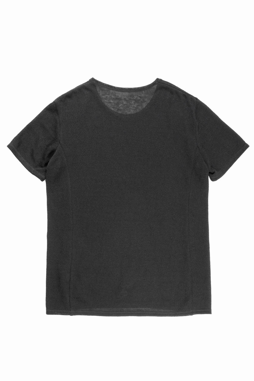 AVENIRETOILE 黒 半袖 トップス black crow x LOOM exclusive short sleeve tops / uneven linen