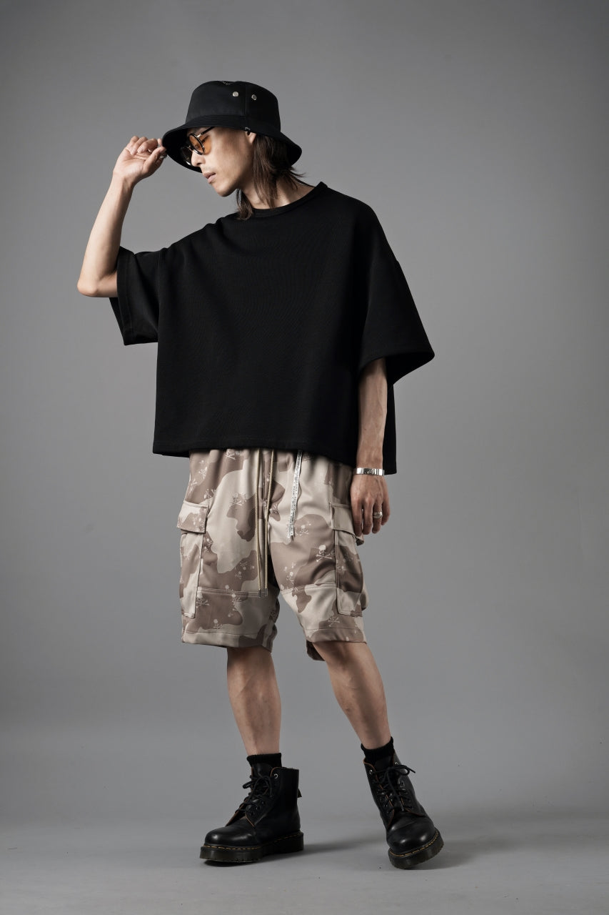 N/07 OVERSIZE TOP / RIBBED CARDBOARD KNIT JERSEY (BLACK)