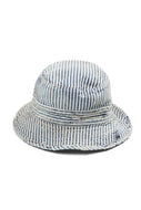 MADNESS RAILROAD HICKORY STRIPE BUCKET HAT (INDIGO x WHITE)