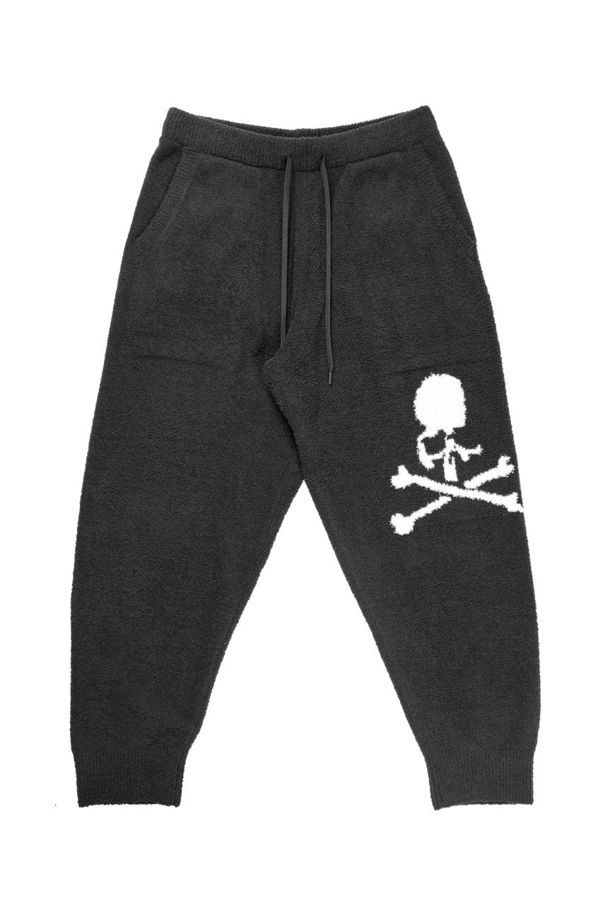 MASTERMIND WORLD LOUNGE LONG PANTS / SOFTLY BOA FLEECE (BLACK x WHITE)