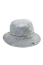 Load image into Gallery viewer, MADNESS RAILROAD HICKORY STRIPE BUCKET HAT (INDIGO x WHITE)