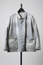 Load image into Gallery viewer, MADNESS RAILROAD HICKORY STRIPE WORK JACKET (INDIGO x WHITE)
