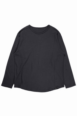 CAPERTICA SOLID L/S TEE / SUPER 140s WASHABLE WOOL MW_JERSEY (CARBON GRAY)