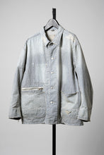 Load image into Gallery viewer, MADNESS RAILROAD HICKORY STRIPE WORK JACKET (INDIGO x WHITE)