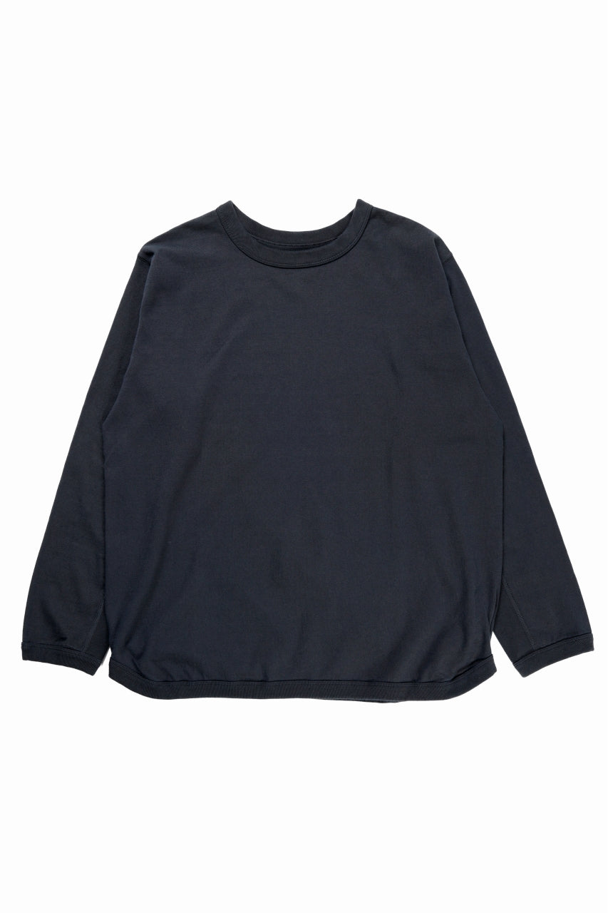 FULLCOUNT FLAT SEAM HEAVY WEIGHT LONG SLEEVE T SHIRT / ORIGINAL 30/2 TIGHT TENSION JERSEY (INK BLACK)