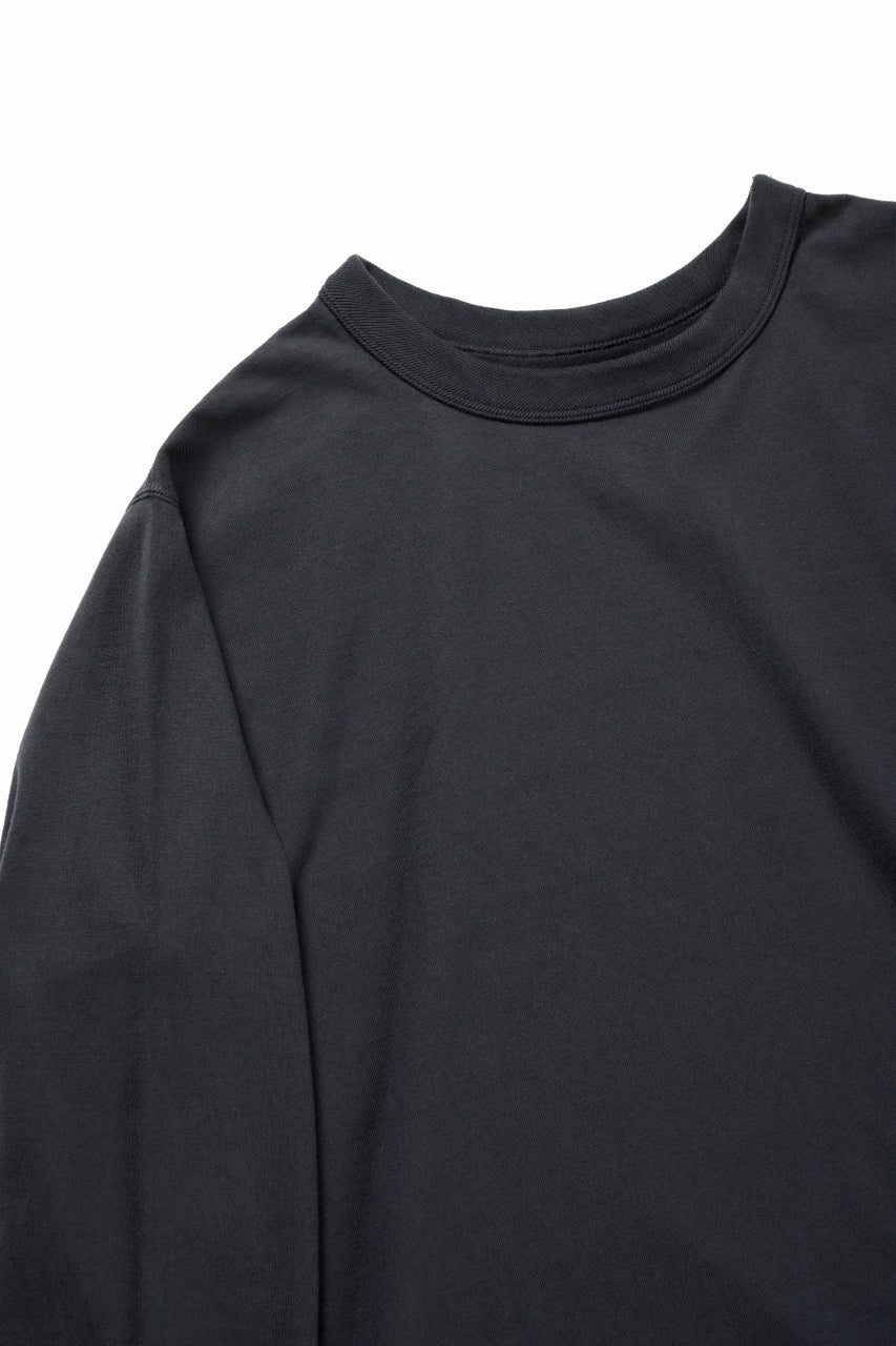 FULLCOUNT FLAT SEAM HEAVY WEIGHT LONG SLEEVE T SHIRT / ORIGINAL 30/2 TIGHT TENSION JERSEY (INK BLACK)
