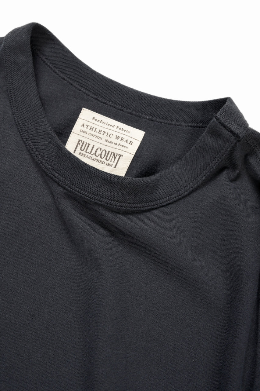 Load image into Gallery viewer, FULLCOUNT FLAT SEAM HEAVY WEIGHT LONG SLEEVE T SHIRT / ORIGINAL 30/2 TIGHT TENSION JERSEY (INK BLACK)