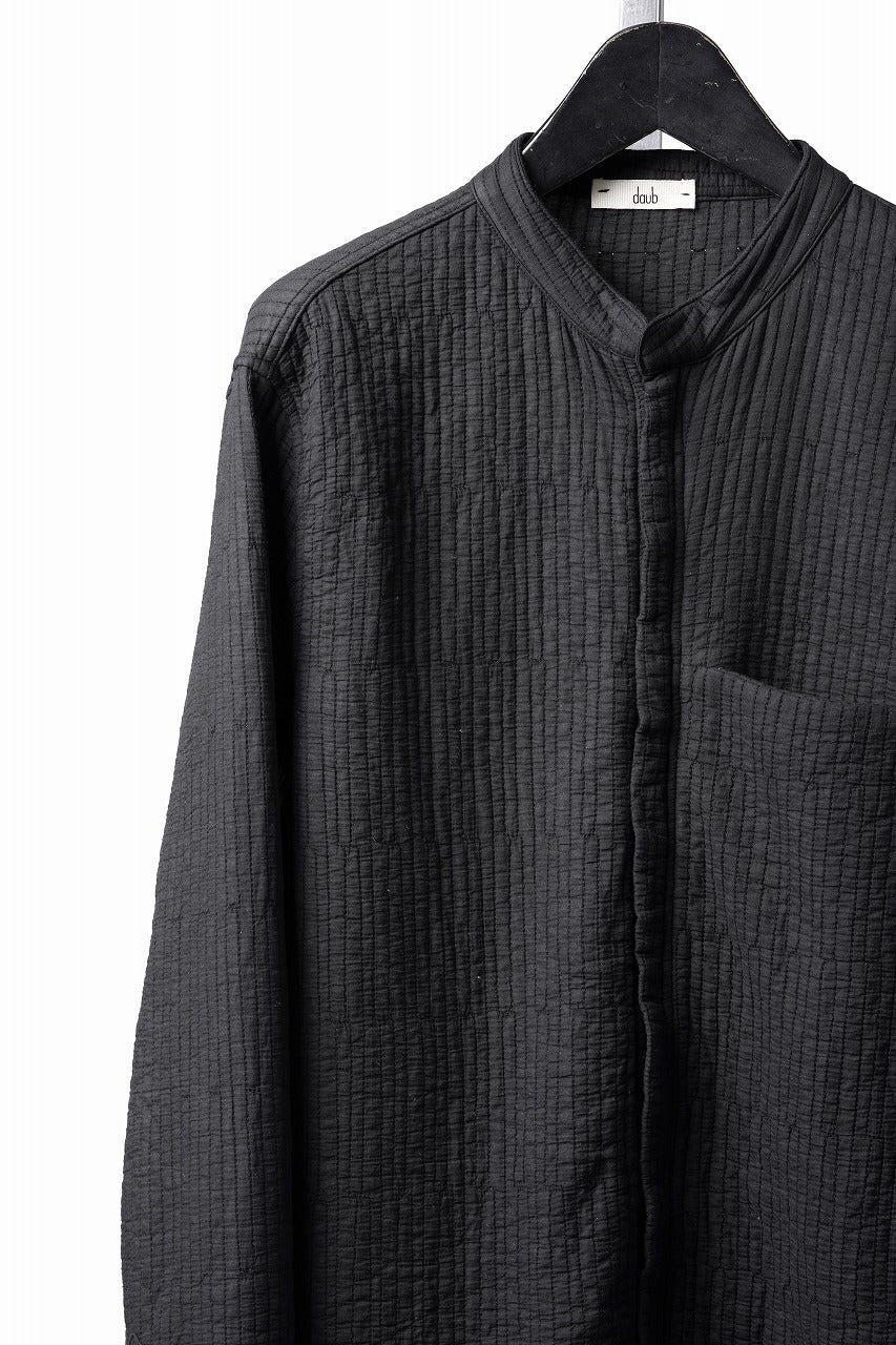 Load image into Gallery viewer, daub ZIP-UP SHIRT / QUILTING FABRIC (BLACK)