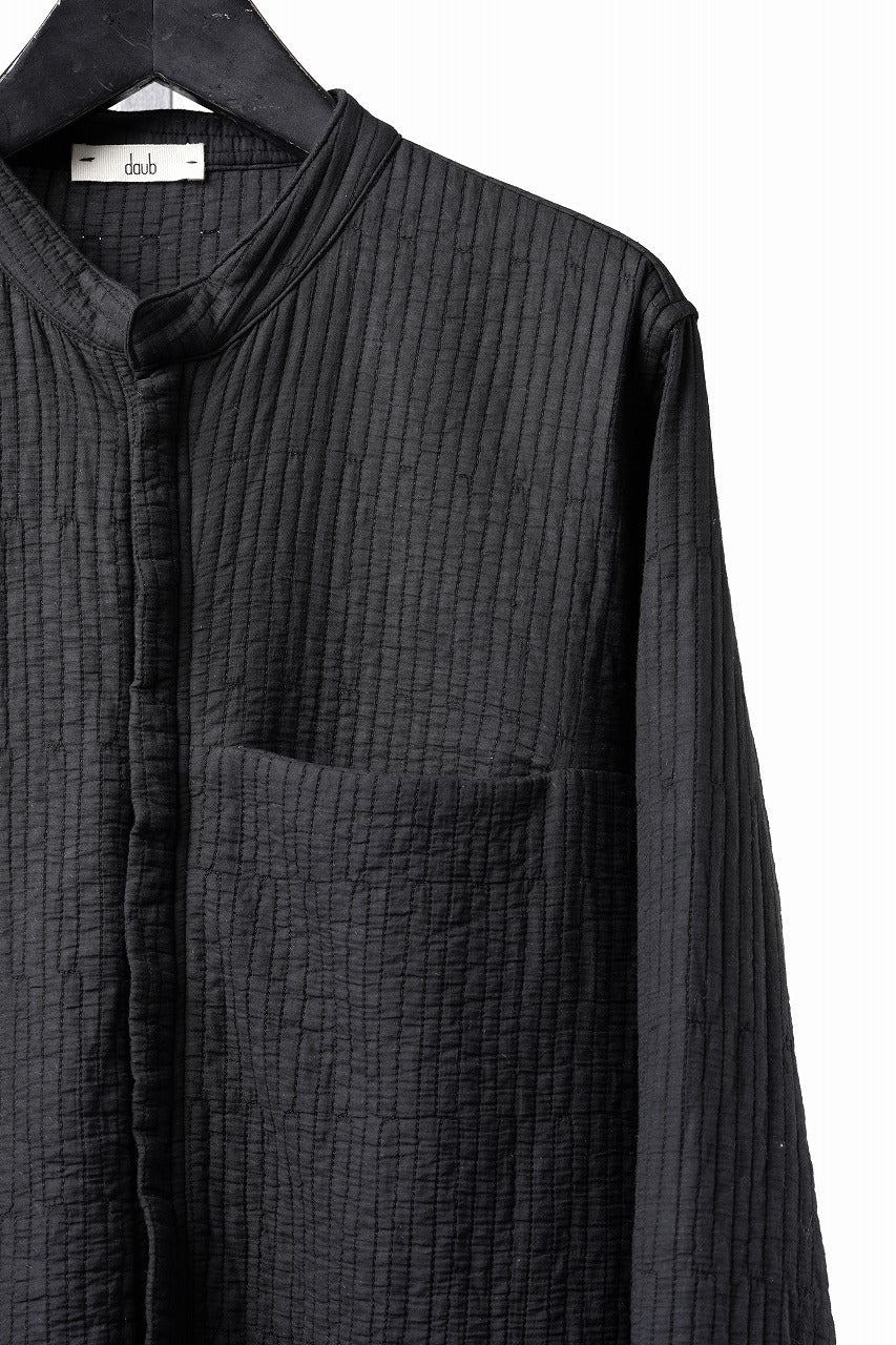 Load image into Gallery viewer, daub ZIP-UP SHIRT / QUILTING FABRIC (BLACK)