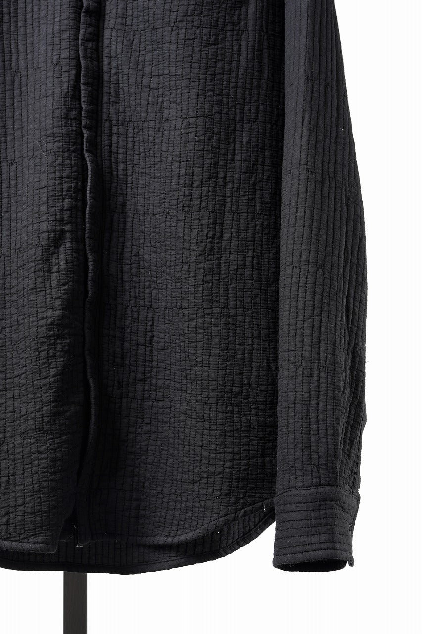 Load image into Gallery viewer, daub ZIP-UP SHIRT / QUILTING FABRIC (BLACK)