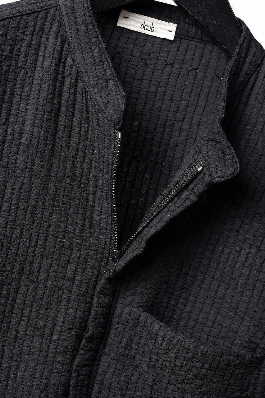 Load image into Gallery viewer, daub ZIP-UP SHIRT / QUILTING FABRIC (BLACK)