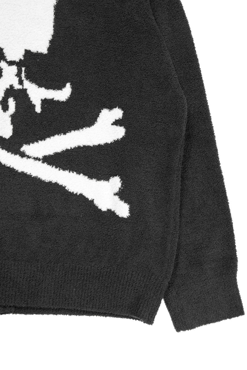 画像をギャラリービューアに読み込む, MASTERMIND WORLD LOUNGE FULL-ZIP HOODIE / SOFTLY BOA FLEECE (BLACK x WHITE)