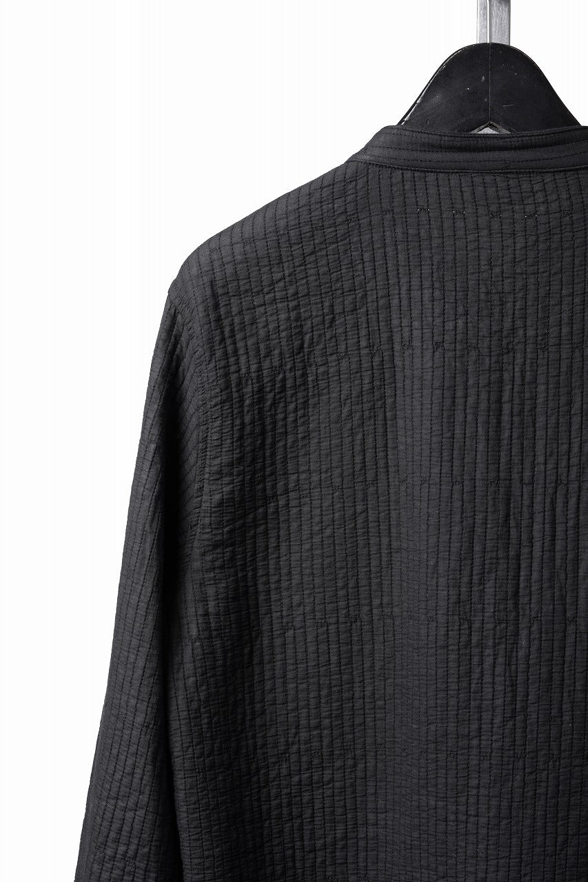 Load image into Gallery viewer, daub ZIP-UP SHIRT / QUILTING FABRIC (BLACK)