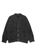 Load image into Gallery viewer, MASTERMIND WORLD LOUNGE CARDIGAN / SOFTLY BOA FLEECE (BLACK x CHARCOAL)