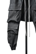 Load image into Gallery viewer, A.F ARTEFACT LOWCROTCH TACTICAL JOGGERS / VEGAN LEATHER (SMOKE BLACK)