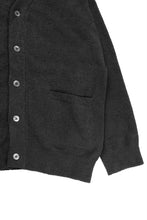 Load image into Gallery viewer, MASTERMIND WORLD LOUNGE CARDIGAN / SOFTLY BOA FLEECE (BLACK x CHARCOAL)