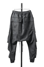 Load image into Gallery viewer, A.F ARTEFACT LOWCROTCH TACTICAL JOGGERS / VEGAN LEATHER (SMOKE BLACK)